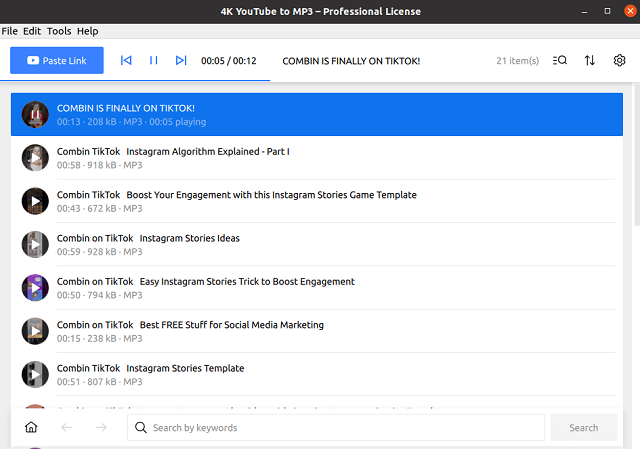 4K YouTube to MP3 full version free download