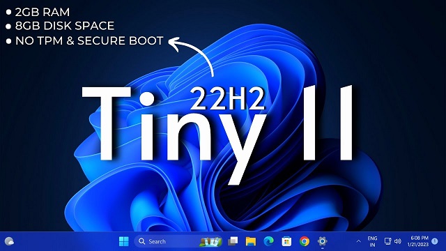 Windows 11 TinyOS Lite full setup free download